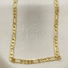 Oro Laminado Basic Necklace, Gold Filled Style Figaro Design, Polished, Golden Finish, 04.213.0142.18