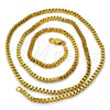 Oro Laminado Basic Necklace, Gold Filled Style Box Design, Polished, Golden Finish, 04.317.0005.18