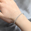 Sterling Silver Individual Bangle, Ball Design, Polished, Silver Finish, 07.393.0006.05