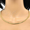 Stainless Steel Basic Necklace, Herringbone Design, Polished, Golden Finish, 04.265.0001.18