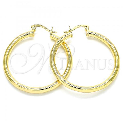 Oro Laminado Medium Hoop, Gold Filled Style Hollow Design, Polished, Golden Finish, 5.134.024.30