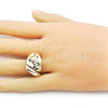 Oro Laminado Elegant Ring, Gold Filled Style Polished, Golden Finish, 01.163.0006