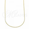 Oro Laminado Basic Necklace, Gold Filled Style Snake  Design, Golden Finish, 04.09.0179.20