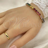 Oro Laminado Tennis Bracelet, Gold Filled Style with Multicolor Cubic Zirconia, Polished, Golden Finish, 03.221.0056.6.08