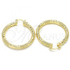 Oro Laminado Medium Hoop, Gold Filled Style Diamond Cutting Finish, Golden Finish, 02.170.0243.40