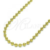 Oro Laminado Fancy Necklace, Gold Filled Style Ball Design, Polished, Golden Finish, 04.341.0108.16