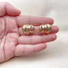 Oro Laminado Stud Earring, Gold Filled Style Polished, Golden Finish, 02.195.0364