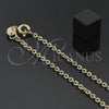 Oro Laminado Basic Necklace, Gold Filled Style Rolo Design, Polished, Golden Finish, 5.223.023.2.18