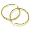 Oro Laminado Large Hoop, Gold Filled Style Diamond Cutting Finish, Golden Finish, 02.213.0251.1.50
