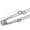 Stainless Steel Fancy Necklace, Polished, Steel Finish, 04.220.0001.65
