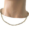 Oro Laminado Basic Necklace, Gold Filled Style Figaro Design, Polished, Golden Finish, 04.213.0145.22