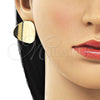 Oro Laminado Stud Earring, Gold Filled Style Polished, Golden Finish, 02.385.0022