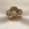 Oro Laminado Elegant Ring, Gold Filled Style Flower Design, Polished, Golden Finish, 01.282.0001