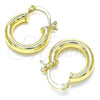 Oro Laminado Small Hoop, Gold Filled Style Polished, Golden Finish, 02.170.0235.25