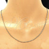 Oro Laminado Basic Necklace, Gold Filled Style Figaro Design, Polished, Golden Finish, 04.213.0172.20