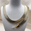 Oro Laminado Necklace and Bracelet, Gold Filled Style Polished, Golden Finish, 06.372.0077