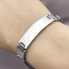 Stainless Steel Solid Bracelet, Polished, Steel Finish, 03.114.0245.2.09