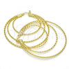 Oro Laminado Large Hoop, Gold Filled Style Diamond Cutting Finish, Golden Finish, 02.168.0042.55