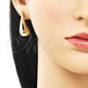 Oro Laminado Stud Earring, Gold Filled Style Teardrop Design, Polished, Golden Finish, 02.283.0196