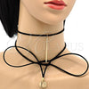 Oro Laminado Fancy Necklace, Gold Filled Style Choker Design, Polished, Golden Finish, 04.215.0013.72