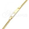 Oro Laminado ID Bracelet, Gold Filled Style Polished, Golden Finish, 03.63.2088.06