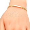 Oro Laminado ID Bracelet, Gold Filled Style Figaro Design, Polished, Golden Finish, 5.226.011.1.07