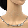 Stainless Steel Fancy Necklace, Polished, Steel Finish, 04.220.0001.65
