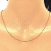 Oro Laminado Basic Necklace, Gold Filled Style Singapore Design, Golden Finish, 04.09.0169.18