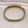Stainless Steel Solid Bracelet, Polished, Golden Finish, 03.114.0390.08