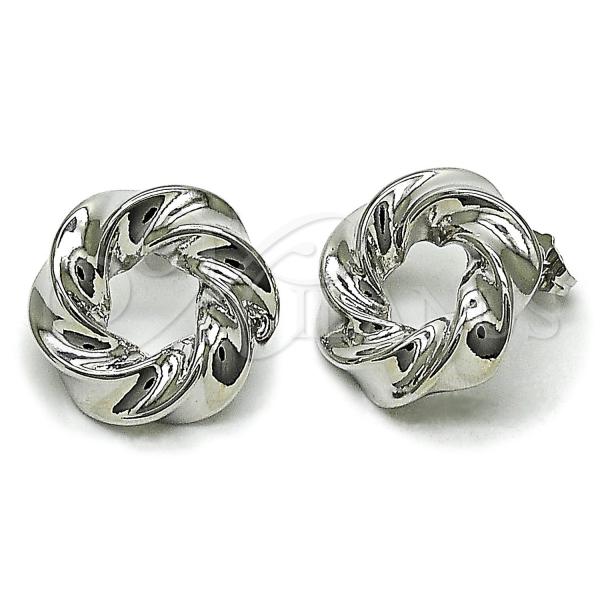 Rhodium Plated Stud Earring, Polished, Rhodium Finish, 02.163.0368.1