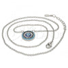 Sterling Silver Pendant Necklace, with Multicolor Micro Pave, Polished, Rhodium Finish, 04.336.0068.16