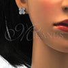 Sterling Silver Earring and Pendant Adult Set, with White Cubic Zirconia, Polished, Rhodium Finish, 10.175.0022