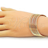Oro Laminado Semanario Bangle, Gold Filled Style Golden Finish, 5.232.002.04 (02 MM Thickness, Size 4 - 2.25 Diameter)