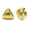 Oro Laminado Stud Earring, Gold Filled Style Polished, Golden Finish, 02.411.0045