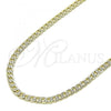 Oro Laminado Basic Necklace, Gold Filled Style Curb Design, Polished, Golden Finish, 04.213.0139.26