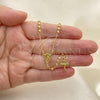 Oro Laminado Thin Rosary, Gold Filled Style Virgen Maria and Crucifix Design, Golden Finish, 09.02.0042.18