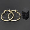Oro Laminado Small Hoop, Gold Filled Style Diamond Cutting Finish, Golden Finish, 5.146.015