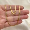 Stainless Steel Basic Necklace, Polished, Golden Finish, 04.238.0017.1.18