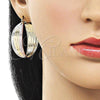 Oro Laminado Medium Hoop, Gold Filled Style Polished, Tricolor, 02.170.0521.35