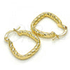Oro Laminado Small Hoop, Gold Filled Style Diamond Cutting Finish, Golden Finish, 02.170.0212.15