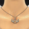 Oro Laminado Fancy Pendant, Gold Filled Style with Garnet Crystal, Polished, Golden Finish, 05.213.0012