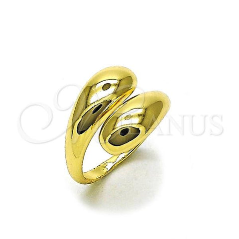 Oro Laminado Elegant Ring, Gold Filled Style Teardrop Design, Polished, Golden Finish, 01.283.0045