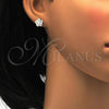 Stainless Steel Stud Earring, Flower Design, with Aurore Boreale Crystal, Polished, Golden Finish, 02.271.0020.1