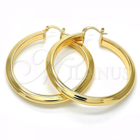 Oro Laminado Large Hoop, Gold Filled Style Polished, Golden Finish, 02.261.0050.50