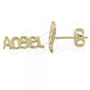 Oro Laminado Stud Earring, Gold Filled Style Angel Design, Polished, Golden Finish, 02.94.0051 *PROMO*