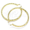 Oro Laminado Large Hoop, Gold Filled Style Diamond Cutting Finish, Golden Finish, 02.170.0306.60