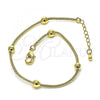 Oro Laminado Fancy Bracelet, Gold Filled Style Polished, Golden Finish, 03.360.0004.08
