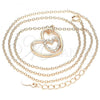 Sterling Silver Pendant Necklace, Heart Design, with White Cubic Zirconia, Polished, Rose Gold Finish, 04.336.0027.1.16
