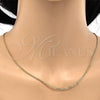 Oro Laminado Basic Necklace, Gold Filled Style Curb Design, Polished, Golden Finish, 04.213.0086.24