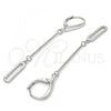 Sterling Silver Long Earring, Polished, Rhodium Finish, 02.186.0172.1